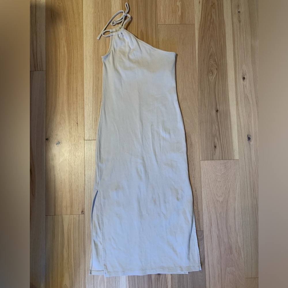 Ribbed one shoulder dress